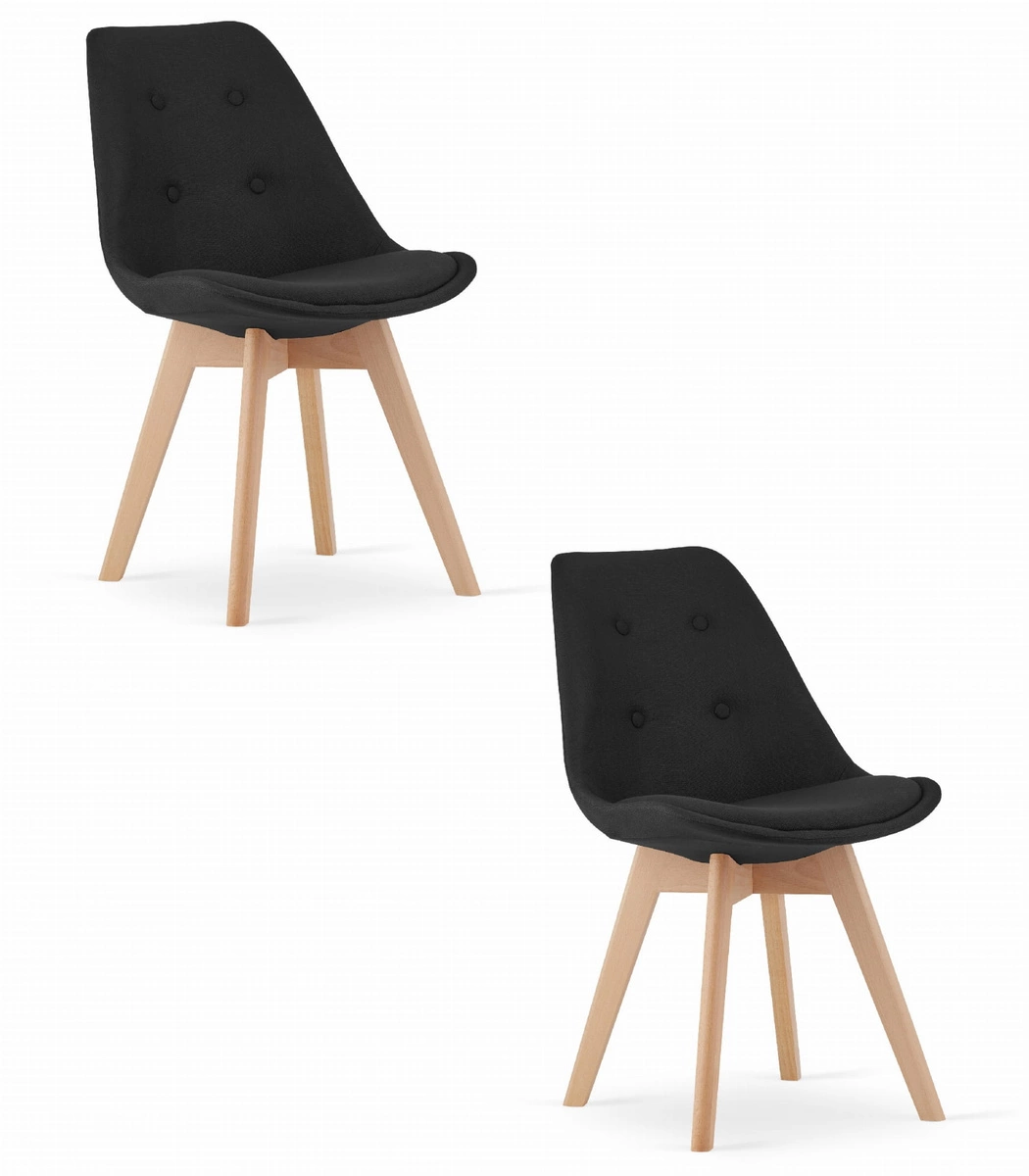 Krzesło LIBRA - aksamit srebrno-szary / nogi czarne x 2