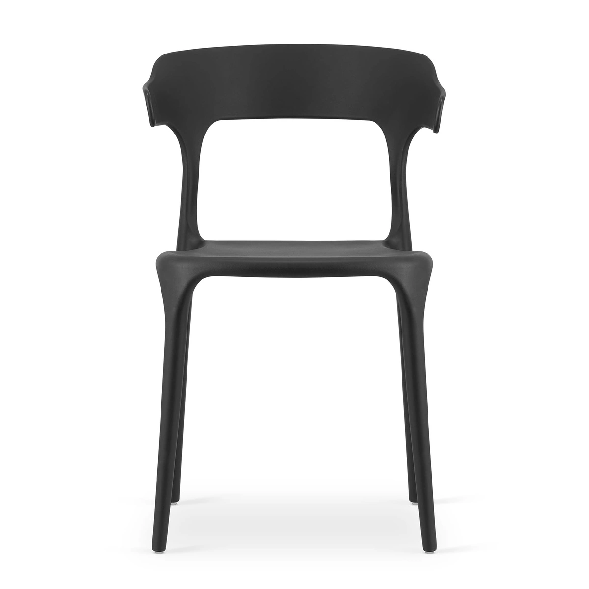 Zestaw stół okrągły TODI 60 czarny + 2 krzesła LAGO granatowe