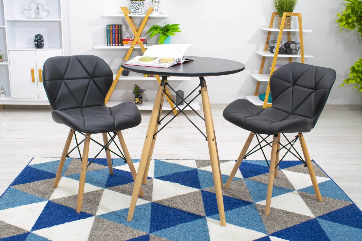 Stół TODI Okrągły 60cm - czarny