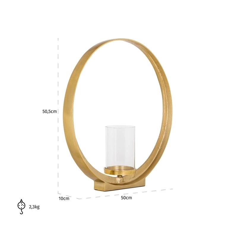 RICHMOND świecznik RUAN L złoty