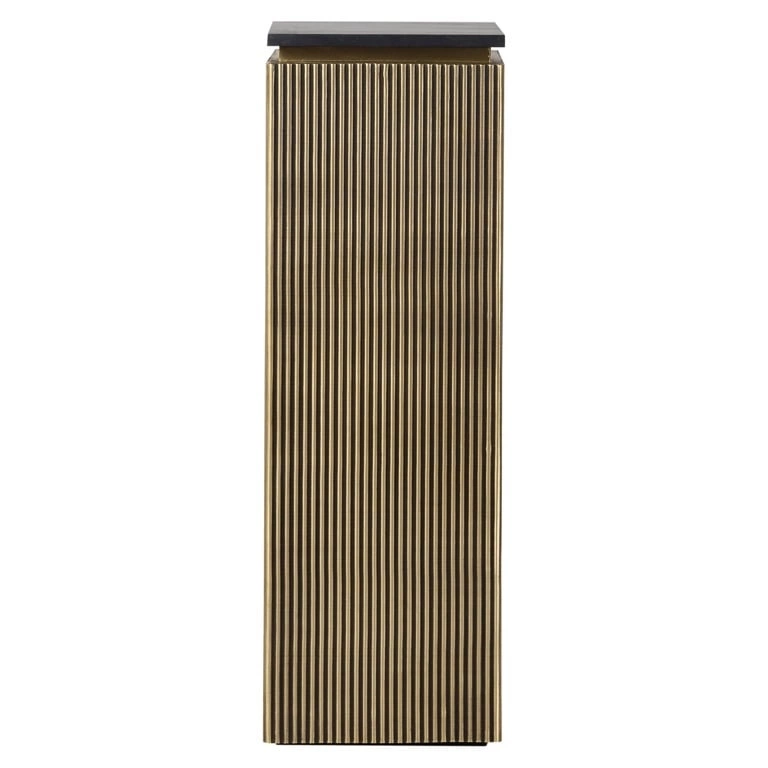 RICHMOND wysoki stolik/ szafka IRONVILLE - marmur, metal, MDF, sklejka brzozowa