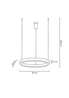 Lampa wisząca RING 40 złota - LED, stal