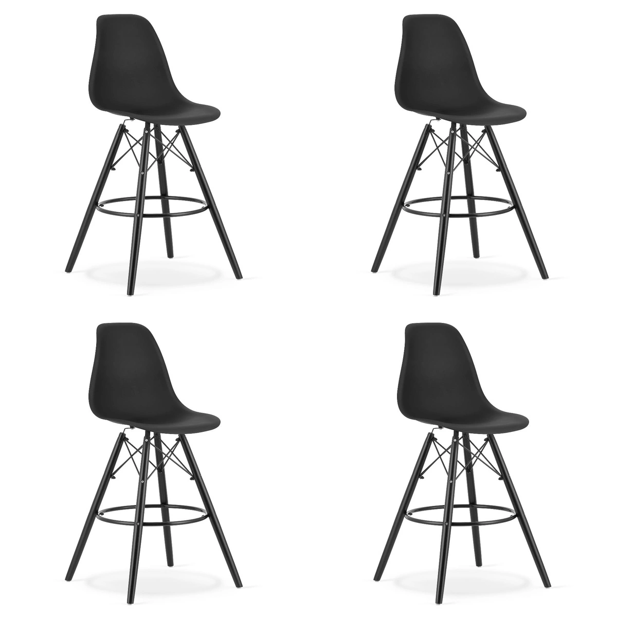 Krzesło LIBRA - ciemna zieleń aksamit / nogi kolor drewna x 2