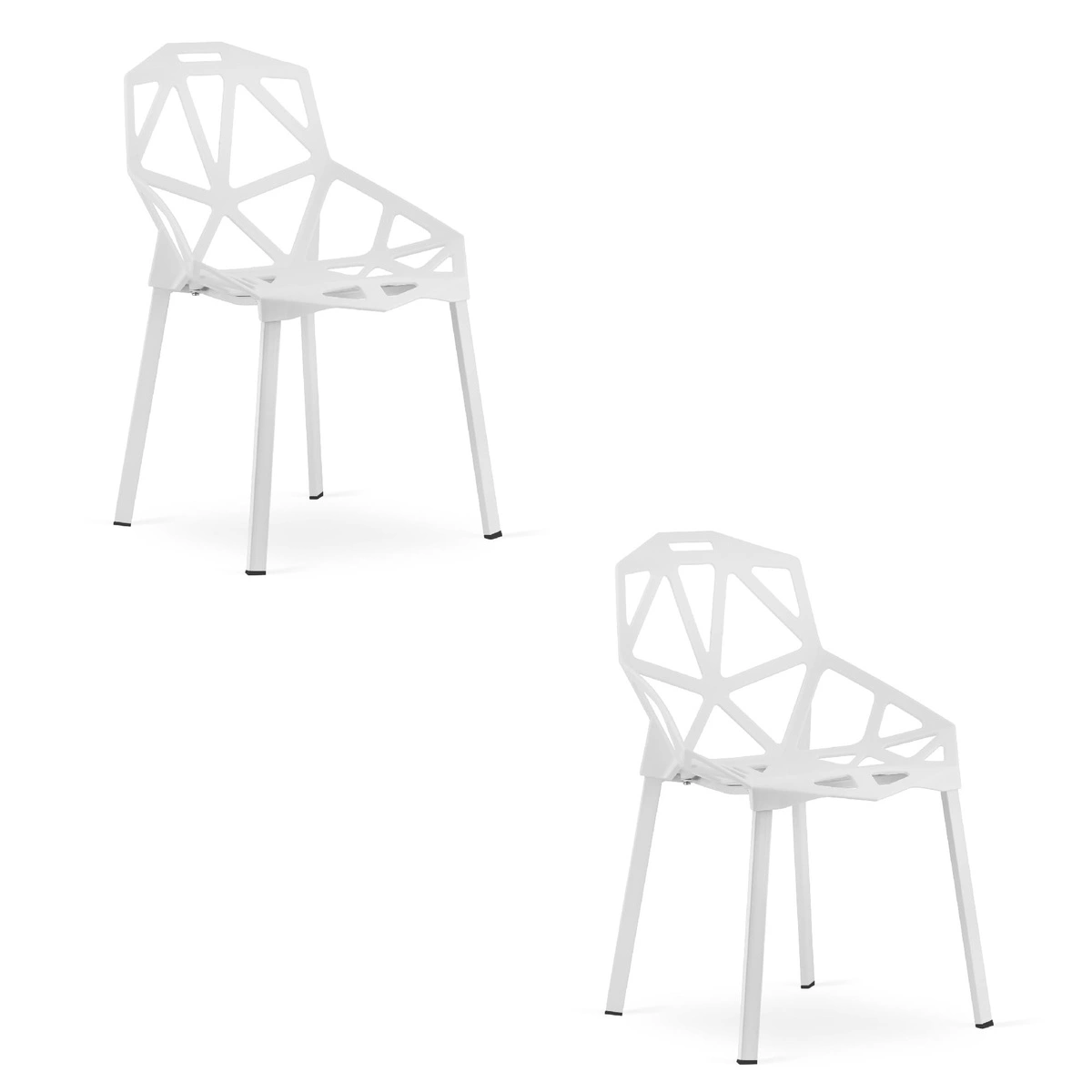 Krzesło LIBRA - ciemna zieleń aksamit / nogi czarne x 2