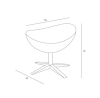 Podnóżek Jajo Soft wełna czarny JA-2704