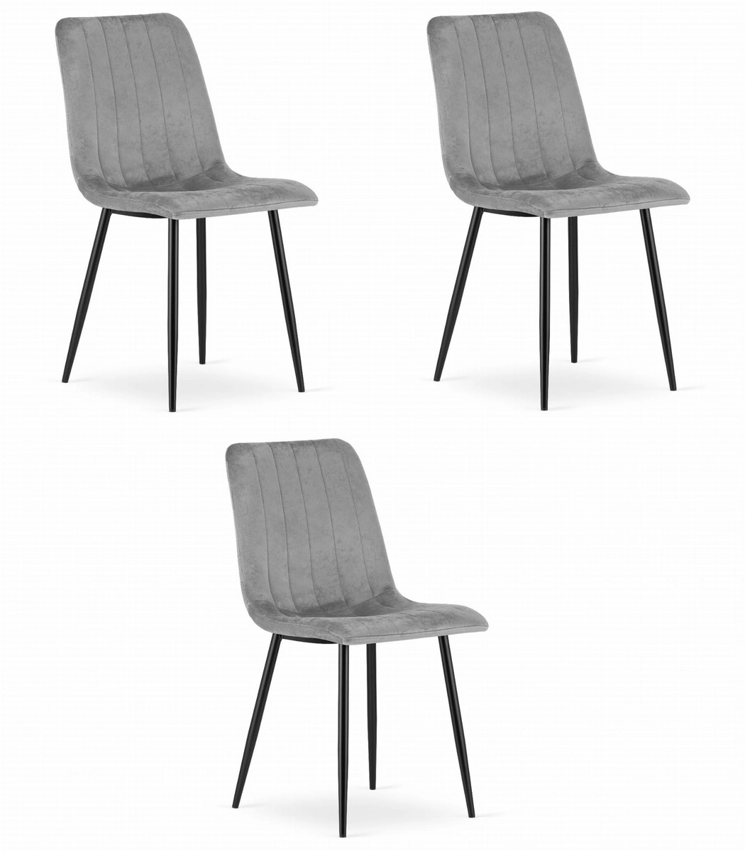 Zestaw stół okrągły TODI 80cm biały + 4 krzesła OSAKA niebieskie