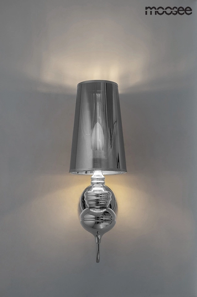 MOOSEE lampa ścienna QUEEN 15 srebrna