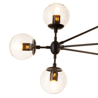 Lampa wisząca transparentno czarna Astrifero 15