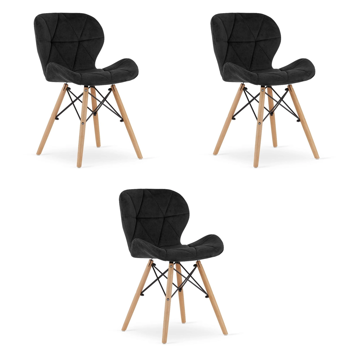 Zestaw stół NP 120x80 Craft Czarny + 4 krzesła OSAKA czarny