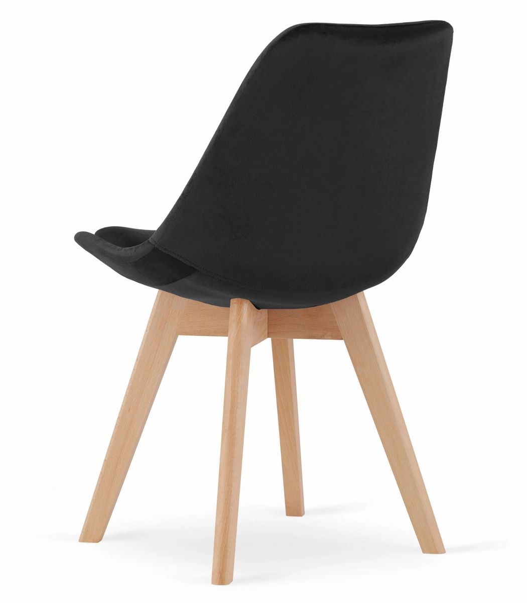 Zestaw stół prostokątny TESSA 120x60 rustykalny + 4 krzesła OSAKA czarne