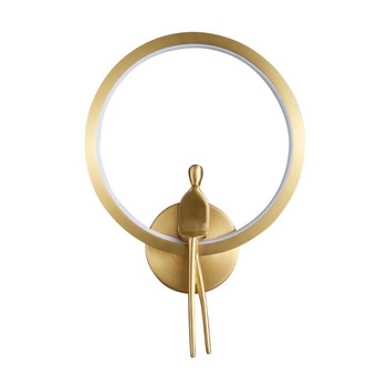 Lampa ścienna LED AMICI RING LED złota 27 cm