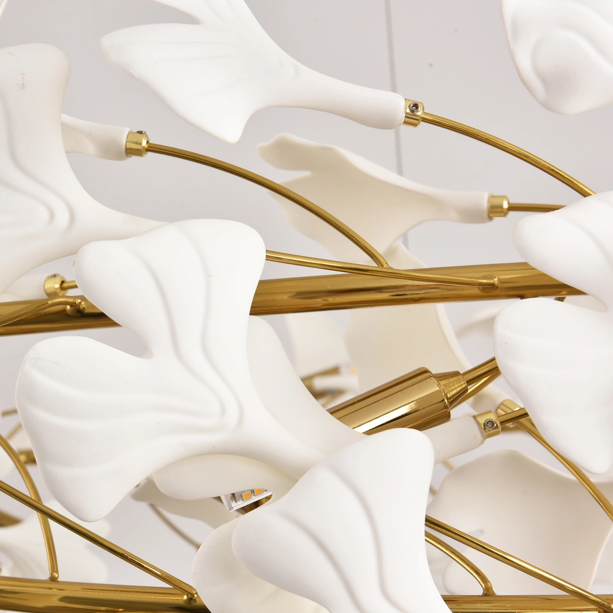 Lampa wisząca BOTANIKA 100 cm -złota, G9, regulowana, designerska