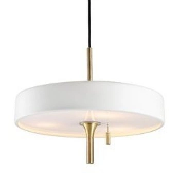 Lampa wisząca ARTDECO biało - złota 35 cm do salonu