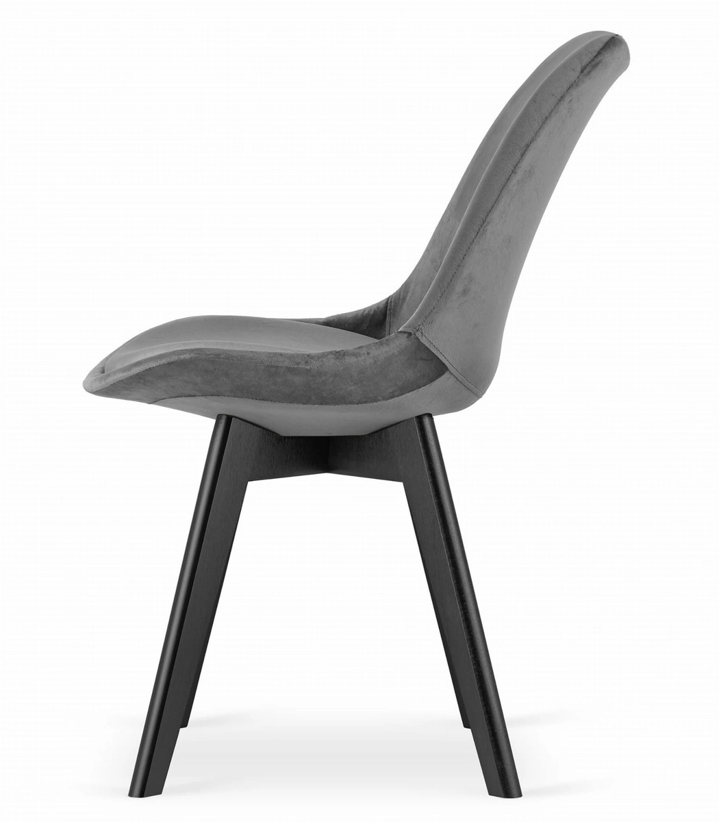 Zestaw stół okrągły TODI 60 czarny + 2 krzesła LAGO zielone